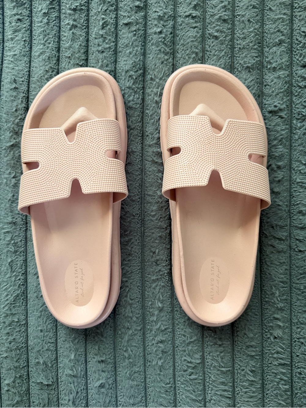 Altar'd State Pale Pink Slide Sandals